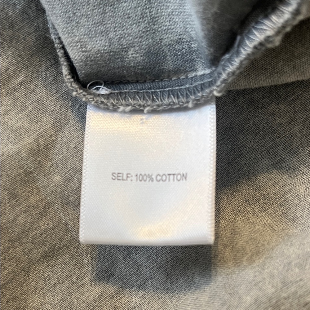Jane and Delancey Gray Washed Heart-Embroidered Button-Up Blouse - Picture 5 of 8